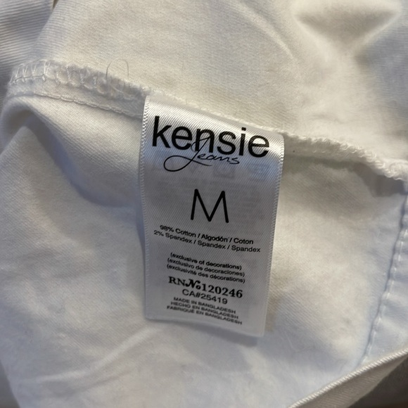 NWT Kensie Lightweight Zip Up White Utility Jacket Medium - Picture 10 of 11